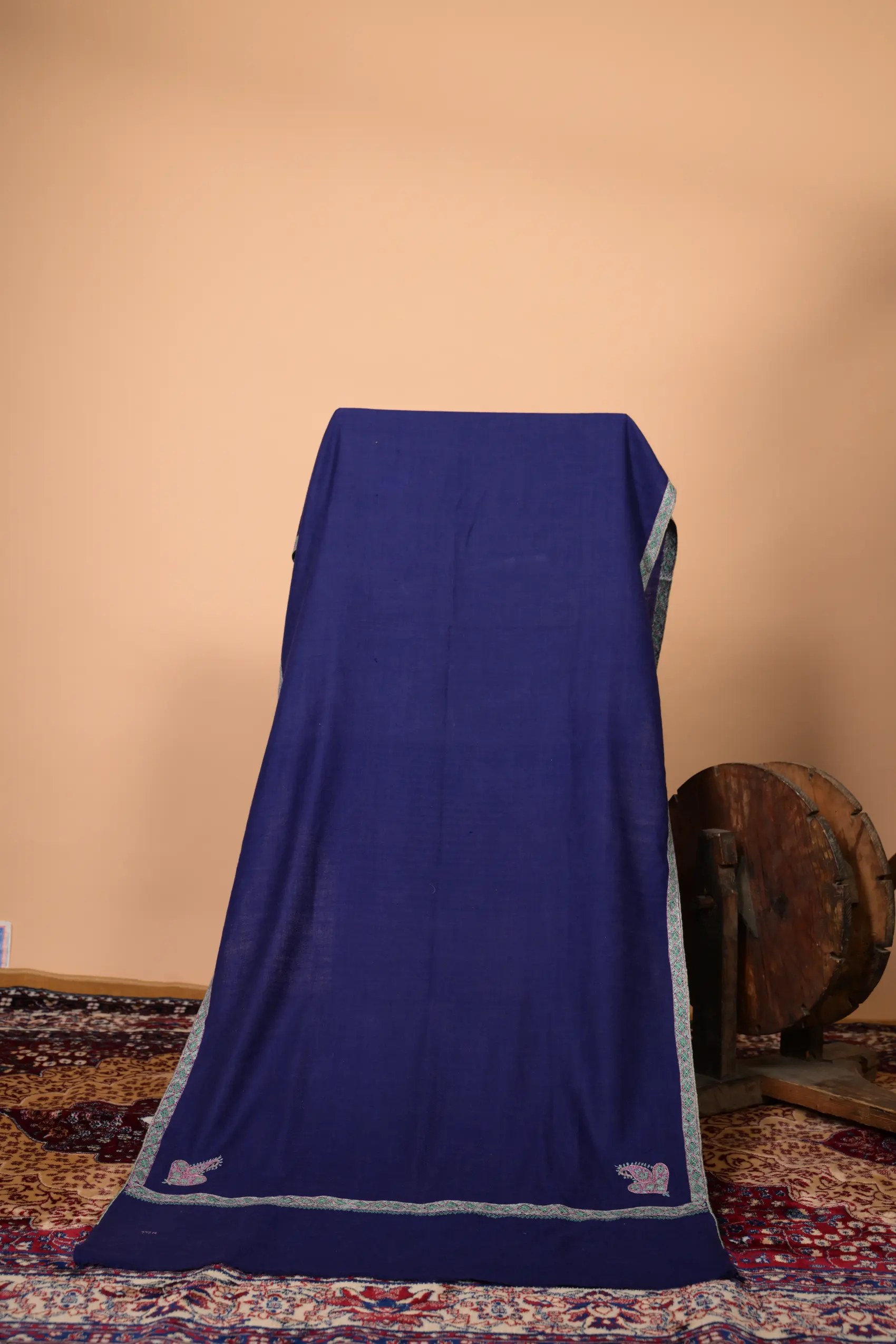 blue cashmere stole