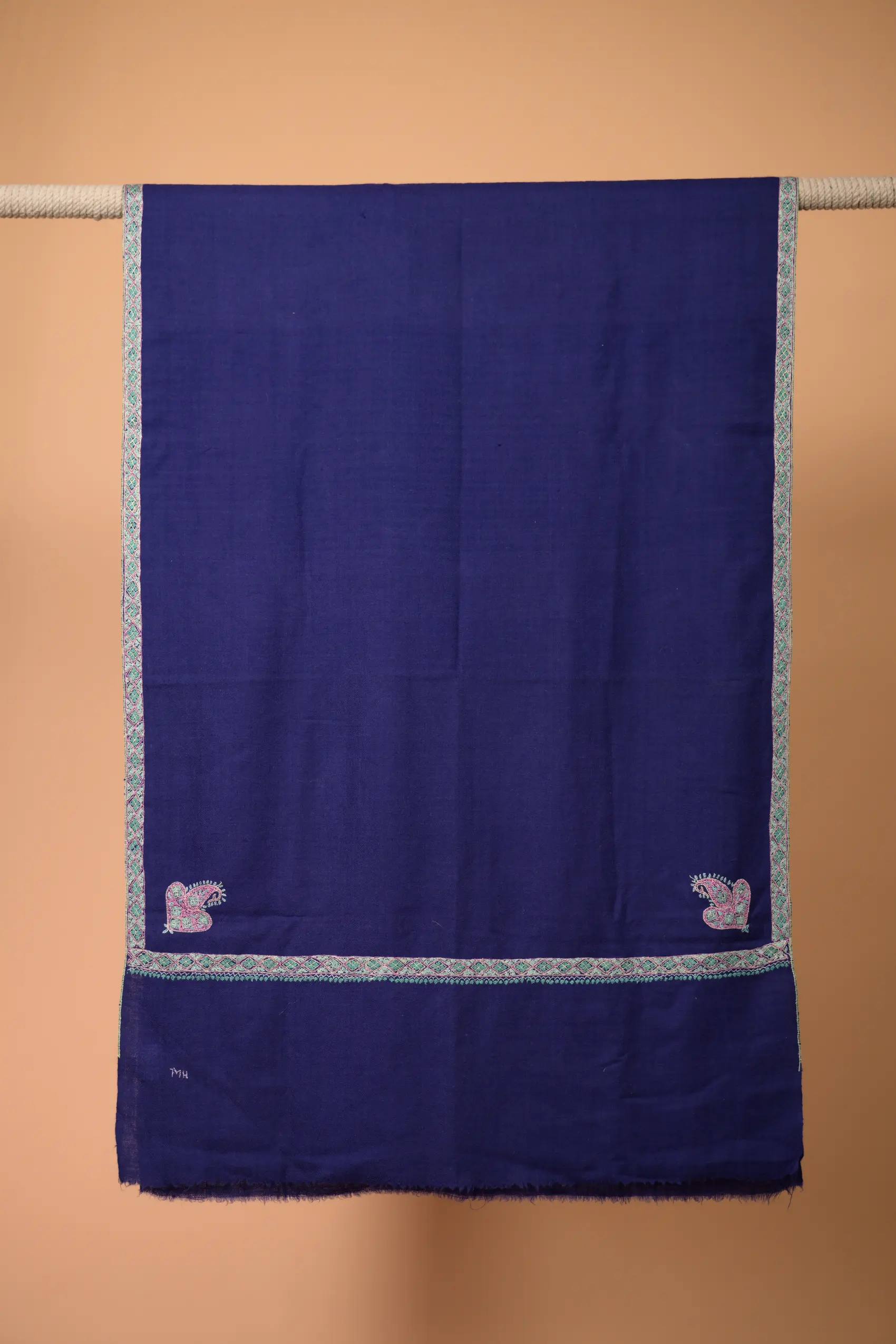 blue cashmere stole