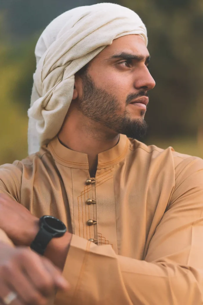 beige kurta pyjama