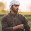 brown color kurta for men