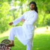 white cotton kurta by baraqah