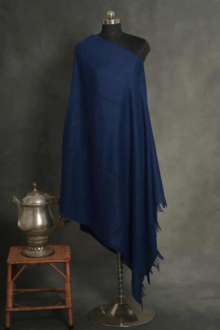 gi certified blue pashmina shawl