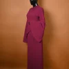 maroon modest wear dress for women