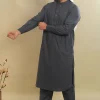 dark grey kurta for men