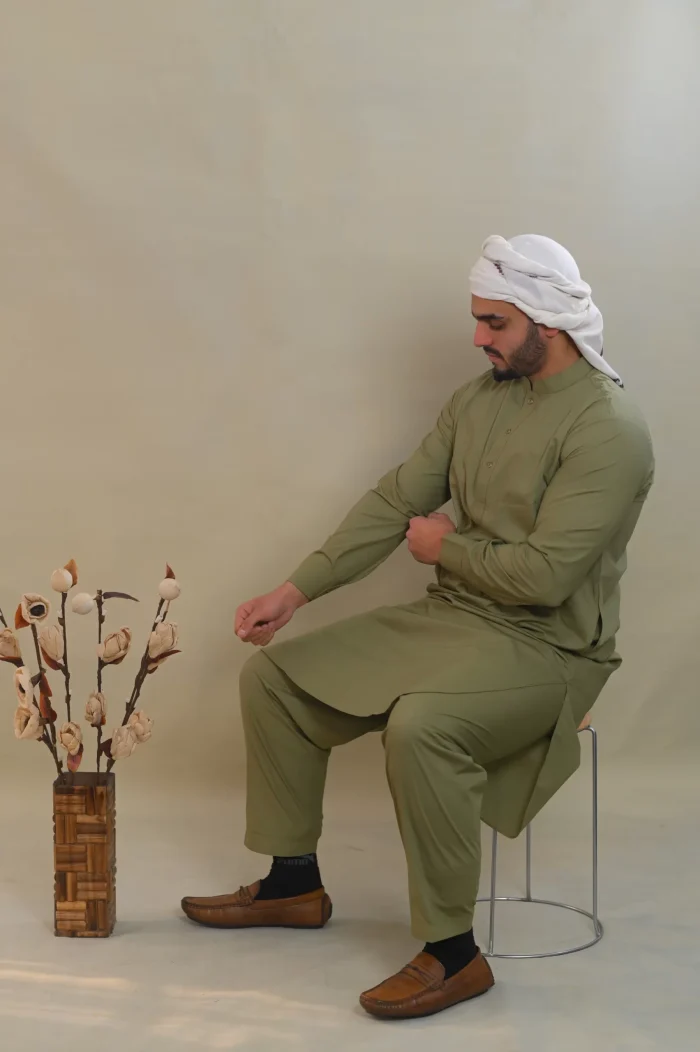 lite green kurta