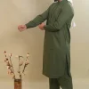 olive green kurta pyjama