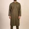 olive green kurta pyjama for gentleman