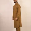 brown kurta pyjama