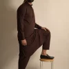 brown kurta with pajama
