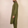 green simple kurta