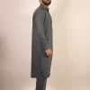 grey pakistani kurta for men