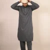 grey pakistani kurta for man