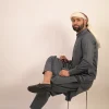 grey pakistani kurta for men