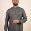 grey kurta pyjama for men