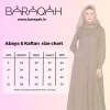 abaya size chart