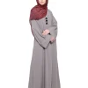 grey abaya for females