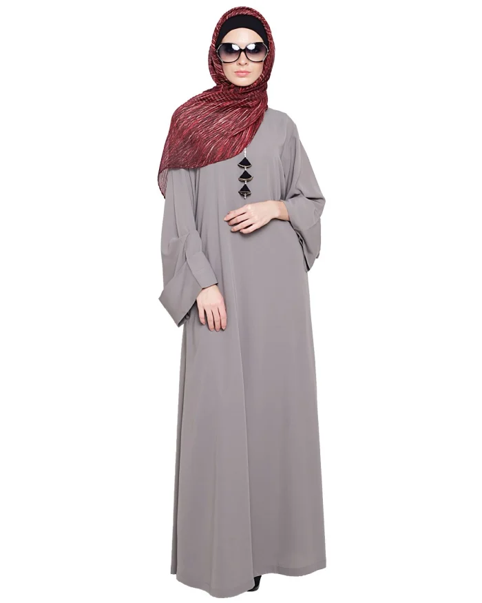 grey abaya