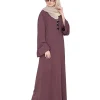purple modest fashion abaya