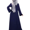 blue modest fashion dress