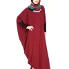 red modest wear dress