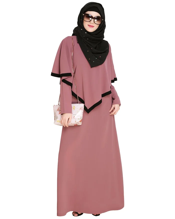 baby pink abaya for women