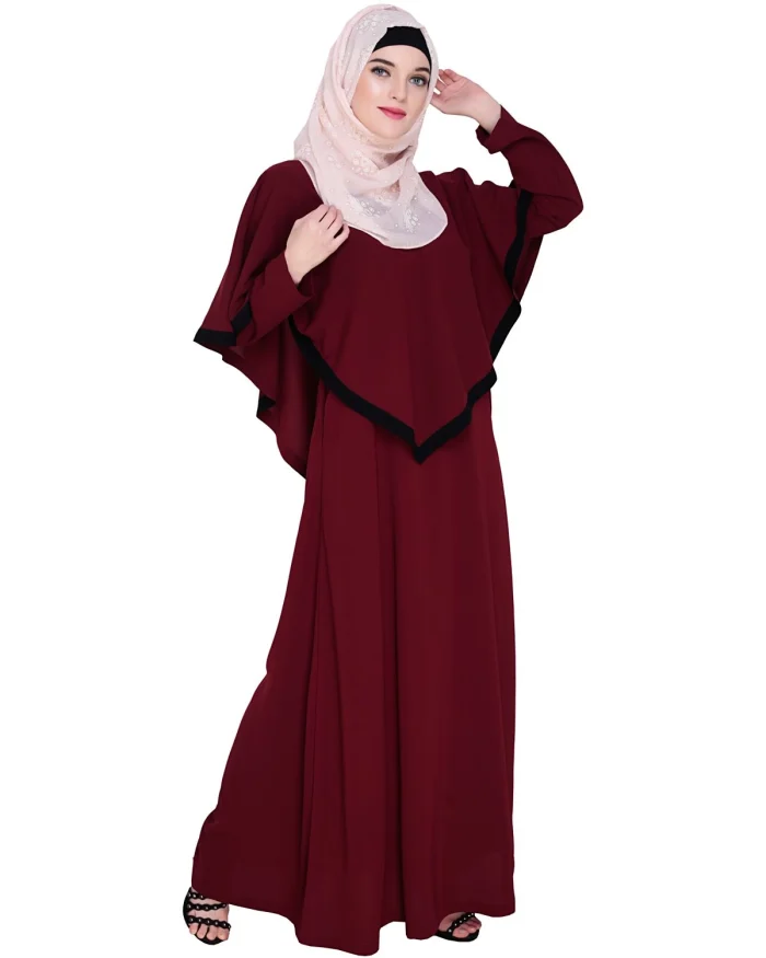 red crepe abaya