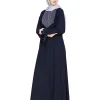 premium metal embroidery abaya for women