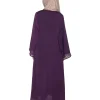 royal purple modest fashion dress