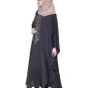dark grey kaftan abaya by baraqah