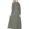 olive green premium abaya for girls