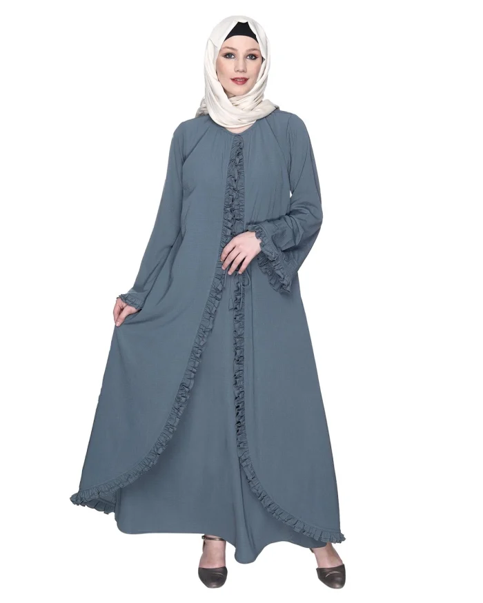 grey abaya