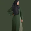 green casual abaya for women