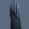 blue casual abaya for girls