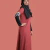 red sportswear abaya