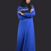blue sports abaya
