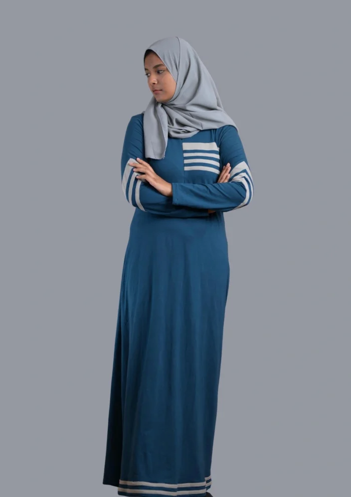 blue sportswear abaya
