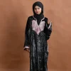 kashmiri black velvet pheran with zari