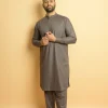 grey kameez shalwar by baraqah modest fashion brand