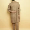 creme kameez shalwar by baraqah fashion for gents