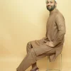 creme kameez shalwar by baraqah fashion for men