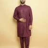maroon kameez shalwar by baraqah