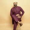maroon kameez shalwar by baraqah fashion for men
