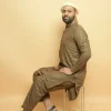 brown kameez shalwar by baraqah fashion for males