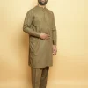 brown kameez shalwar by baraqah fashion for men