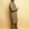 brown kameez shalwar by baraqah fashion