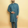 blue kameez shalwar by baraqah for males