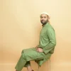 gents green kurta pajama