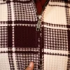 maroon check pheran for ladies