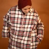 red checkered pheran for females