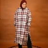 girls red checkered pheran